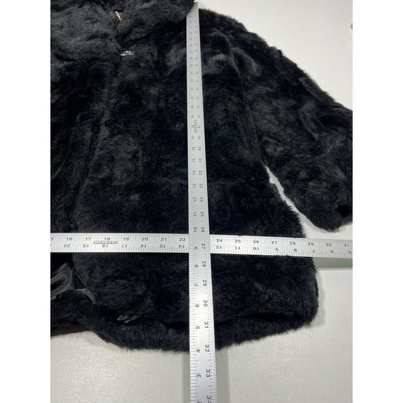 Iman Faux Fur Black Women Coat‎ Size XL - Picture 10 of 11